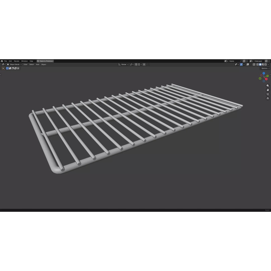 Barbecue Wire 3D Model – Low Poly PBR Grill Asset, FBX & OBJ - View 14