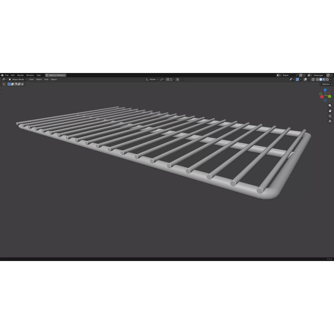 Barbecue Wire 3D Model – Low Poly PBR Grill Asset, FBX & OBJ - View 15