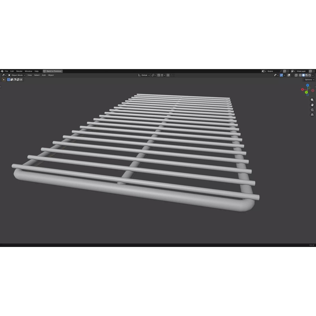 Barbecue Wire 3D Model – Low Poly PBR Grill Asset, FBX & OBJ - View 16