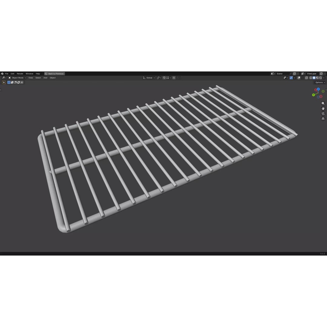 Barbecue Wire 3D Model – Low Poly PBR Grill Asset, FBX & OBJ - View 17