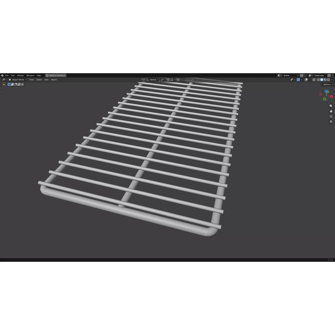 Barbecue Wire 3D Model – Low Poly PBR Grill Asset, FBX & OBJ - View 19