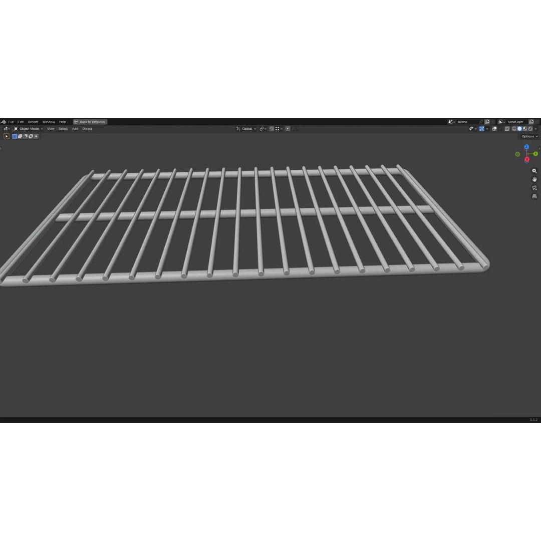 Barbecue Wire 3D Model – Low Poly PBR Grill Asset, FBX & OBJ - View 20