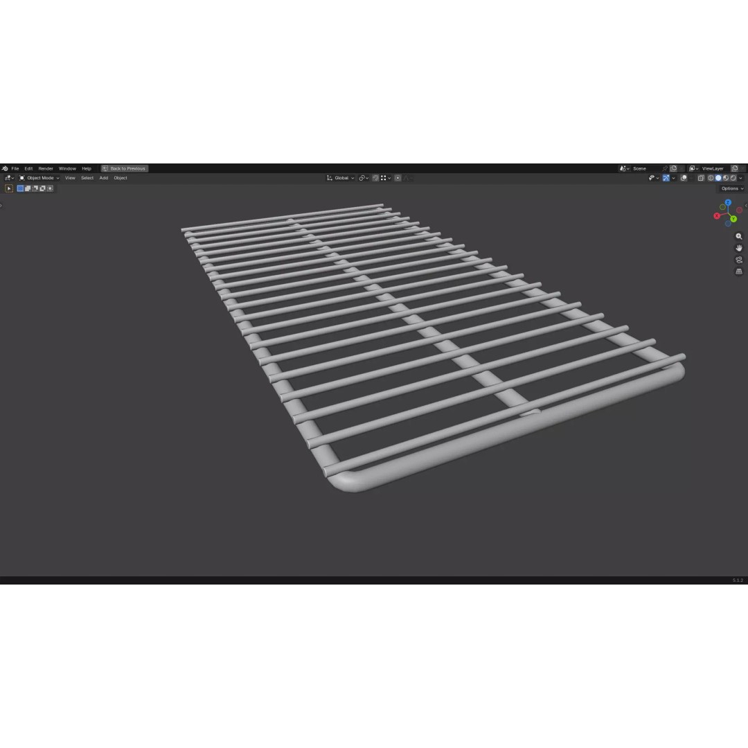 Barbecue Wire 3D Model – Low Poly PBR Grill Asset, FBX & OBJ - View 21