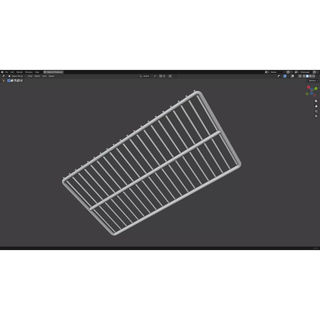 Barbecue Wire 3D Model – Low Poly PBR Grill Asset, FBX & OBJ - View 22