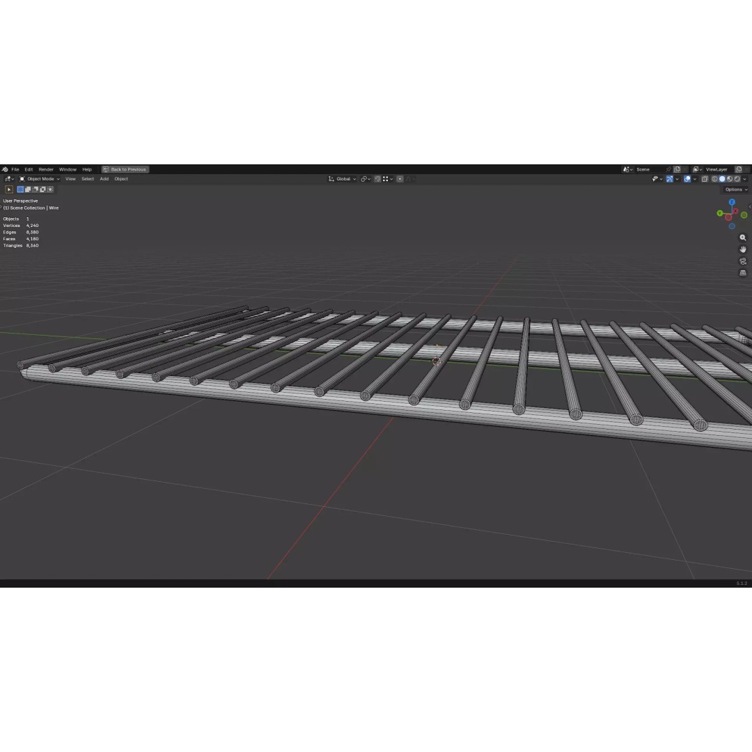 Barbecue Wire 3D Model – Low Poly PBR Grill Asset, FBX & OBJ - View 26