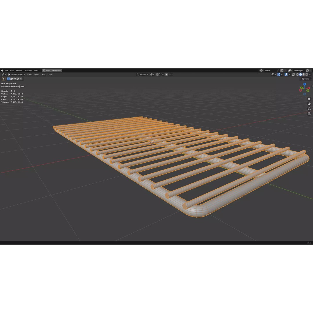 Barbecue Wire 3D Model – Low Poly PBR Grill Asset, FBX & OBJ - View 27