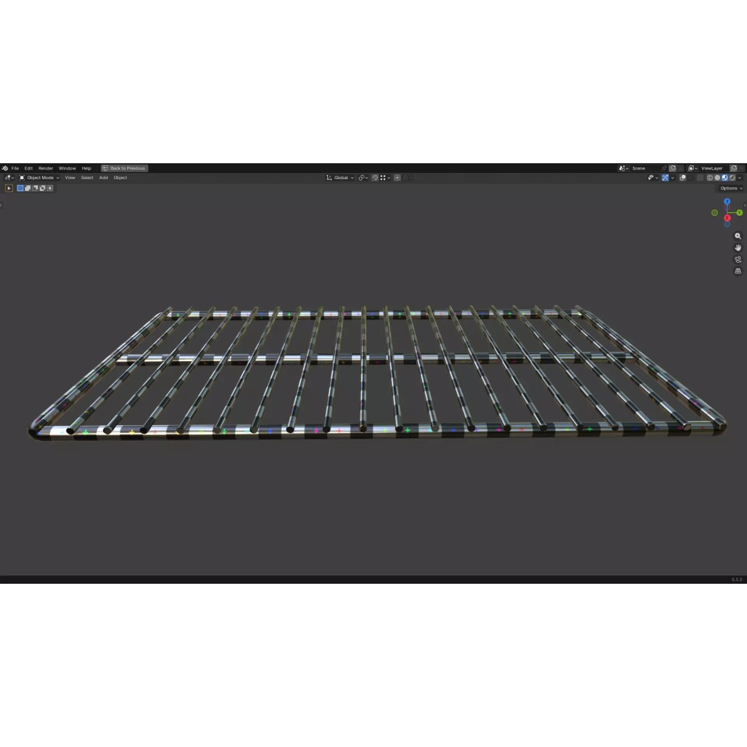 Barbecue Wire 3D Model – Low Poly PBR Grill Asset, FBX & OBJ - View 30