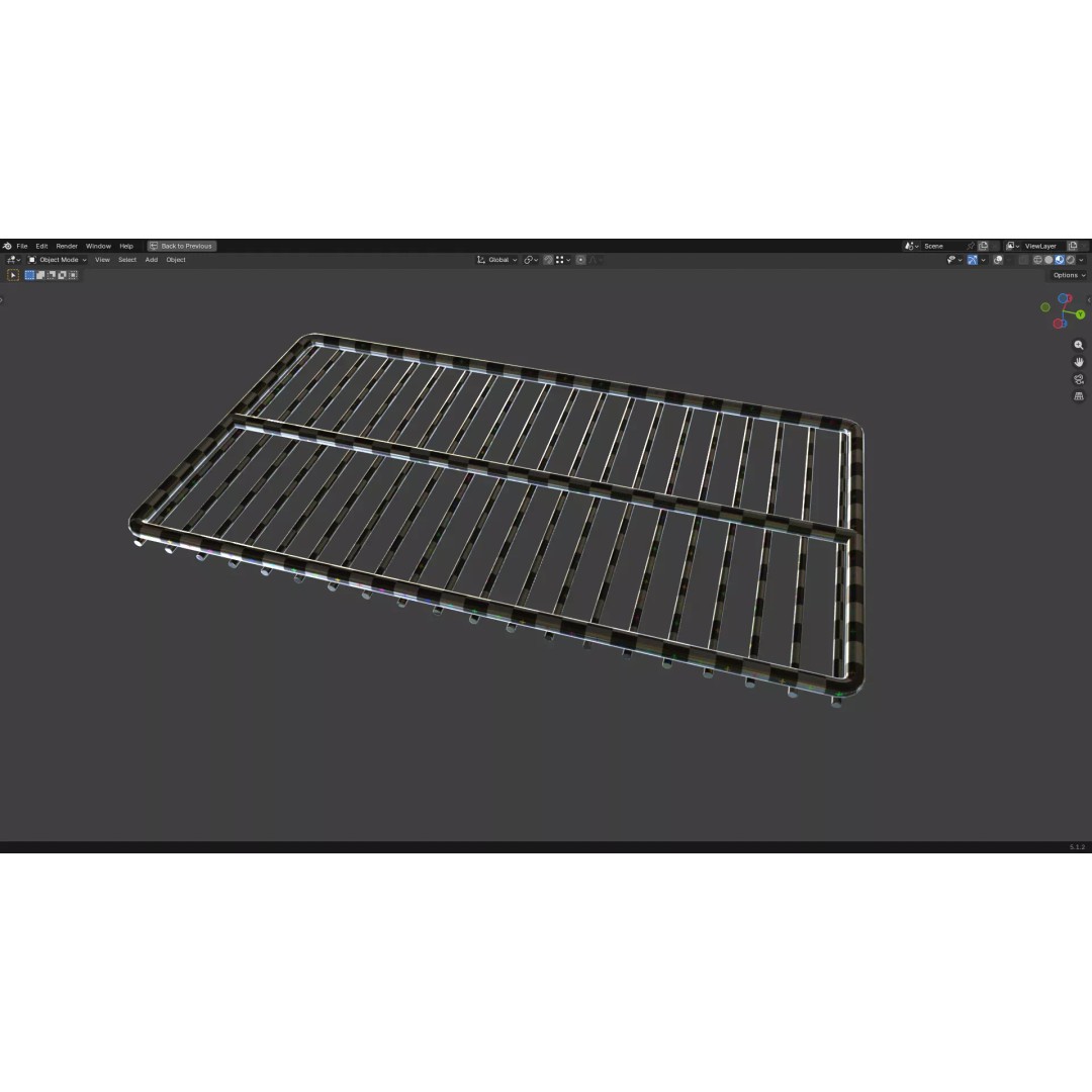 Barbecue Wire 3D Model – Low Poly PBR Grill Asset, FBX & OBJ - View 31