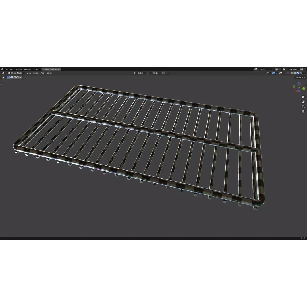 Barbecue Wire 3D Model – Low Poly PBR Grill Asset, FBX & OBJ - View 32
