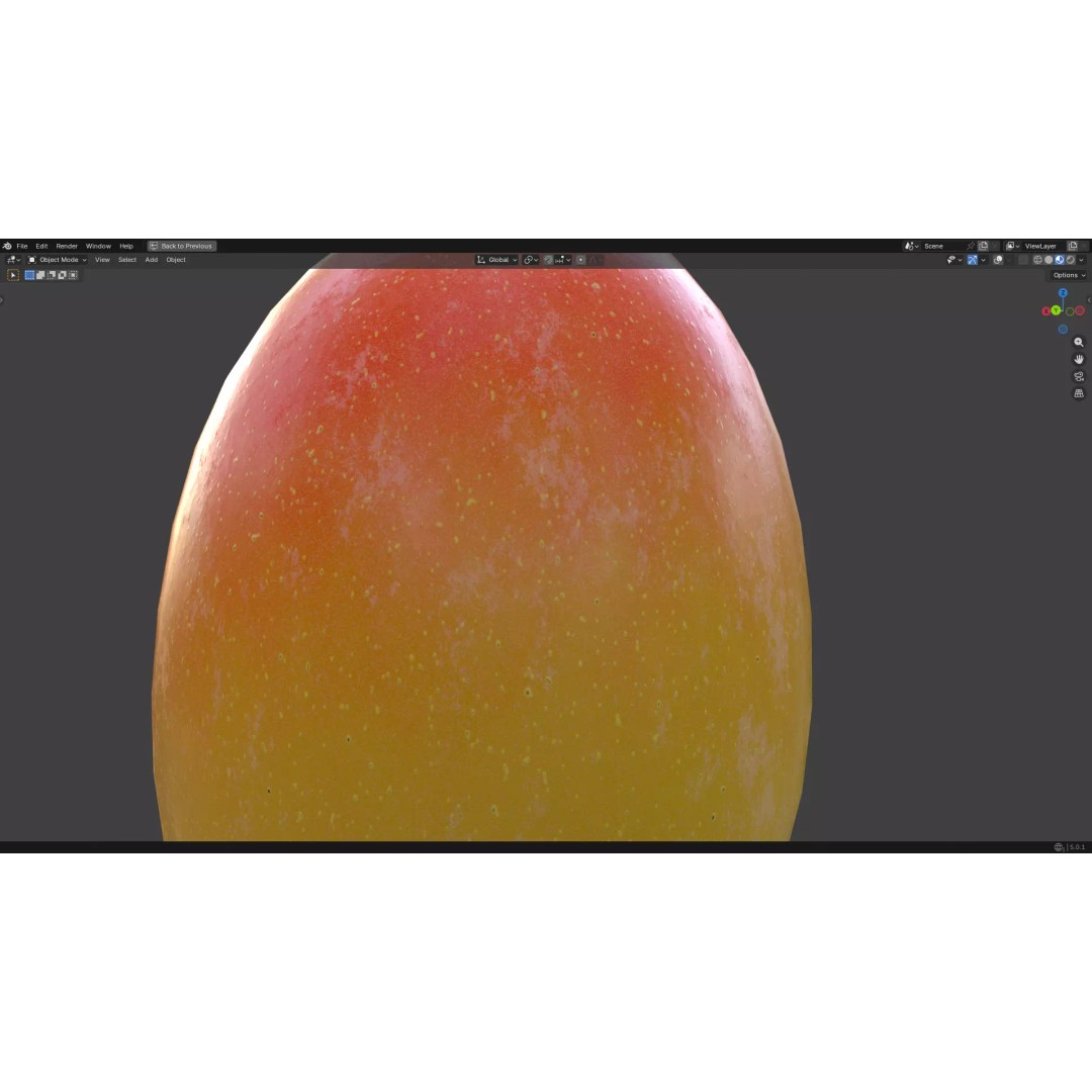 Mango 3D Model – Low Poly PBR Game Asset, FBX, OBJ - View 14