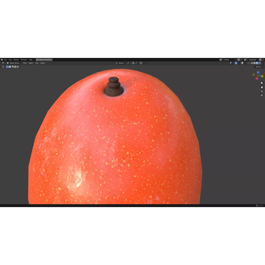 Mango 3D Model – Low Poly PBR Game Asset, FBX, OBJ - View 17