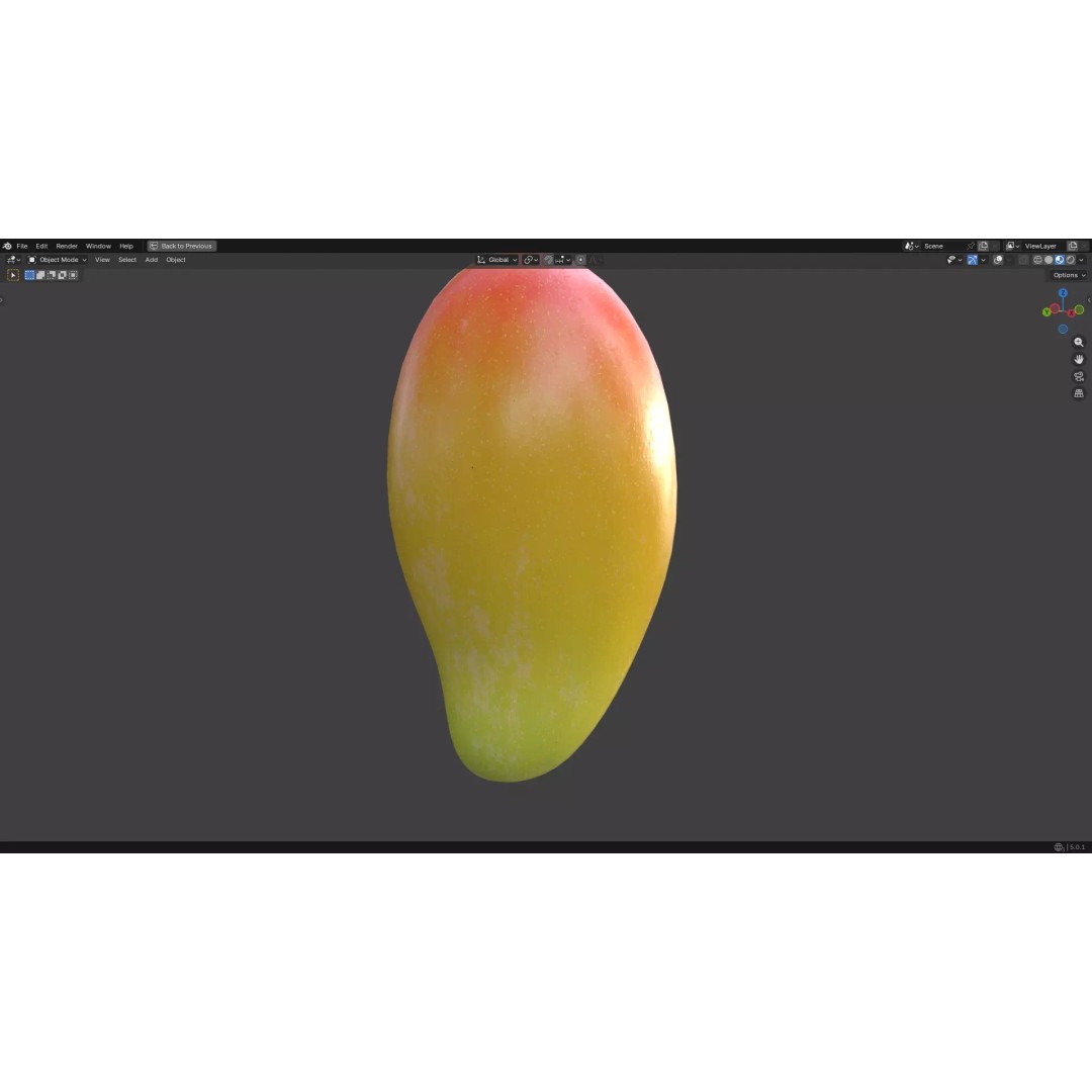Mango 3D Model – Low Poly PBR Game Asset, FBX, OBJ - View 20