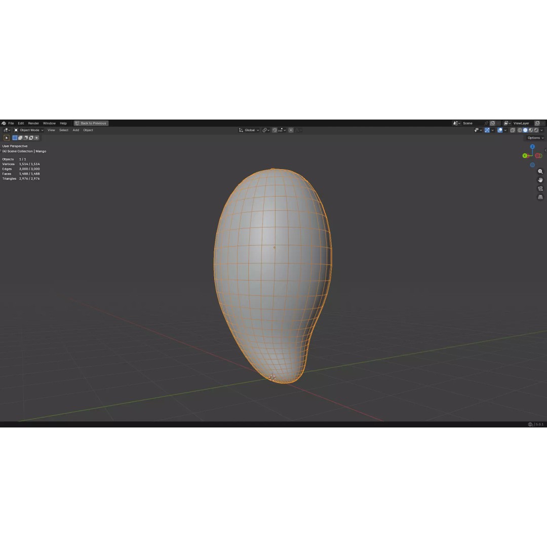 Mango 3D Model – Low Poly PBR Game Asset, FBX, OBJ - View 24
