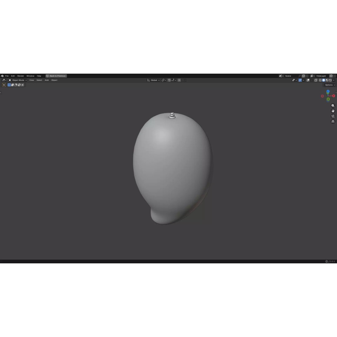 Mango 3D Model – Low Poly PBR Game Asset, FBX, OBJ - View 29