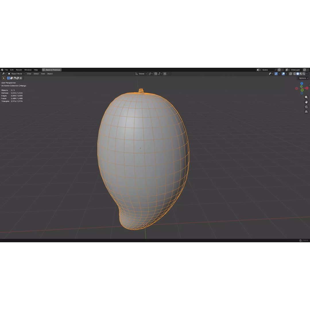 Mango 3D Model – Low Poly PBR Game Asset, FBX, OBJ - View 30