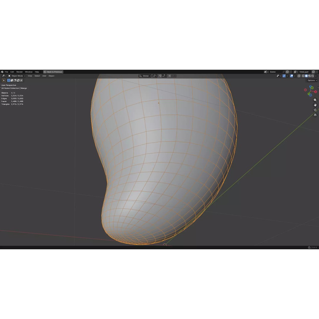 Mango 3D Model – Low Poly PBR Game Asset, FBX, OBJ - View 41
