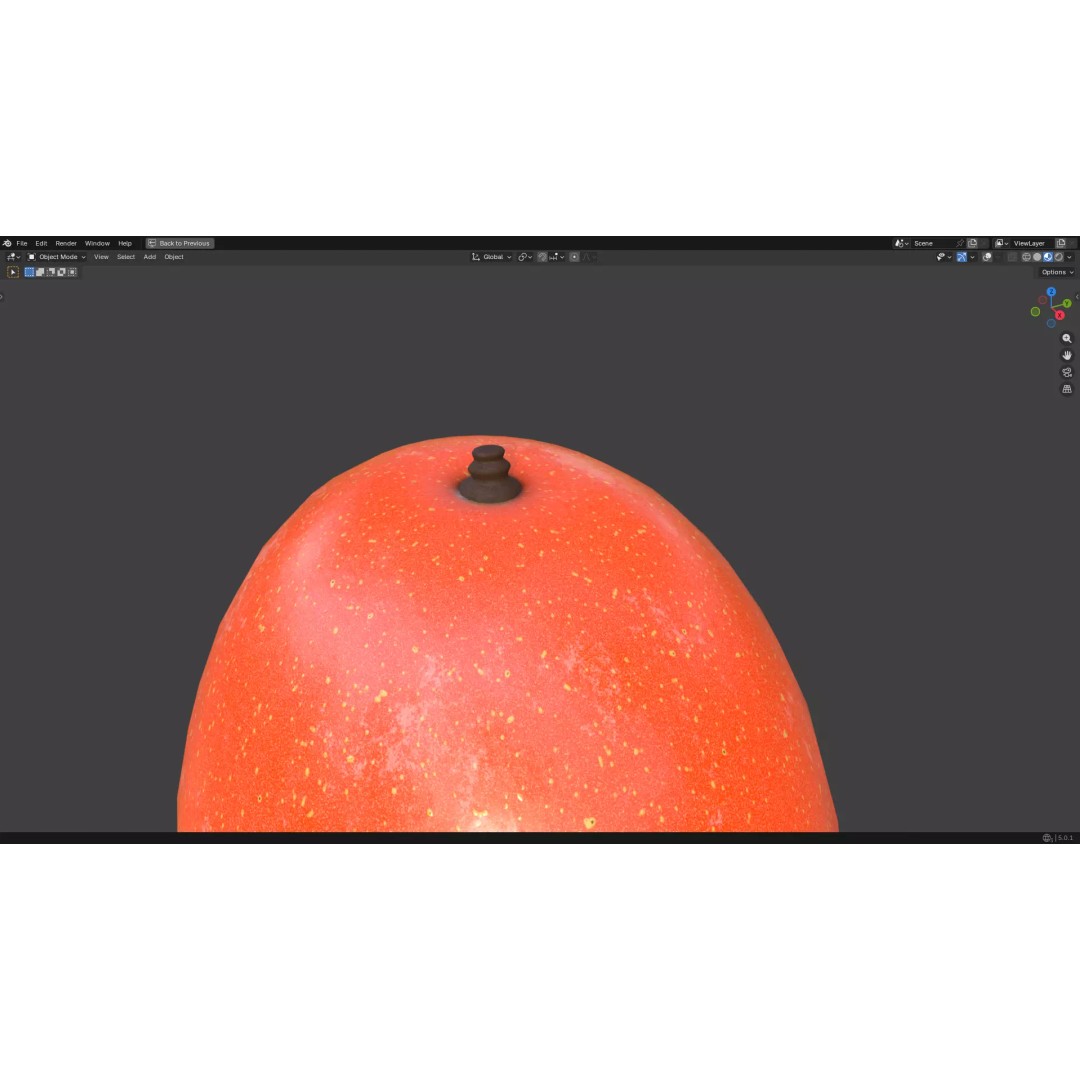 Mango 3D Model – Low Poly PBR Game Asset, FBX, OBJ - View 9