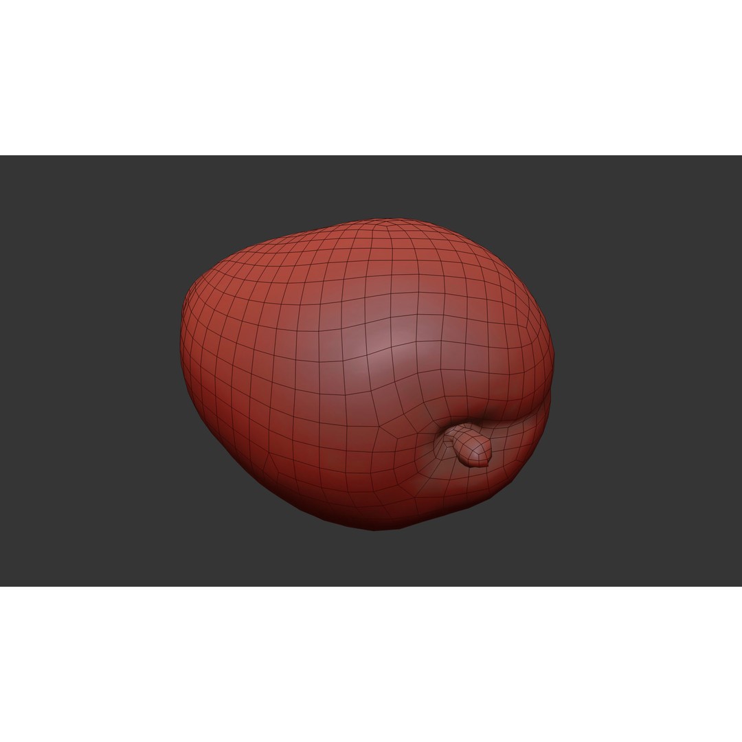 Apricot 3D Model – Photorealistic Fruit Asset, FBX, OBJ - View 12