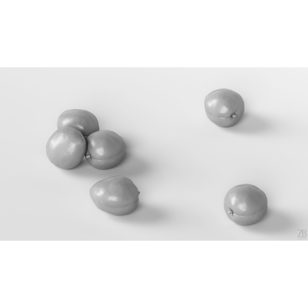 Apricot 3D Model – Photorealistic Fruit Asset, FBX, OBJ - View 5