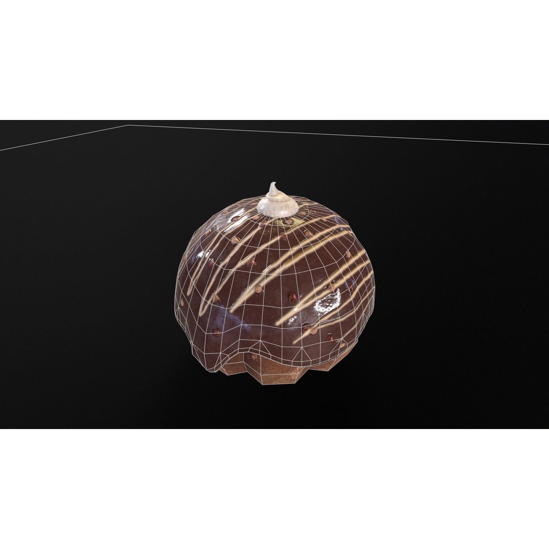 Chocolate Round Cake 3D Model – Low Poly PBR Asset, FBX, OBJ