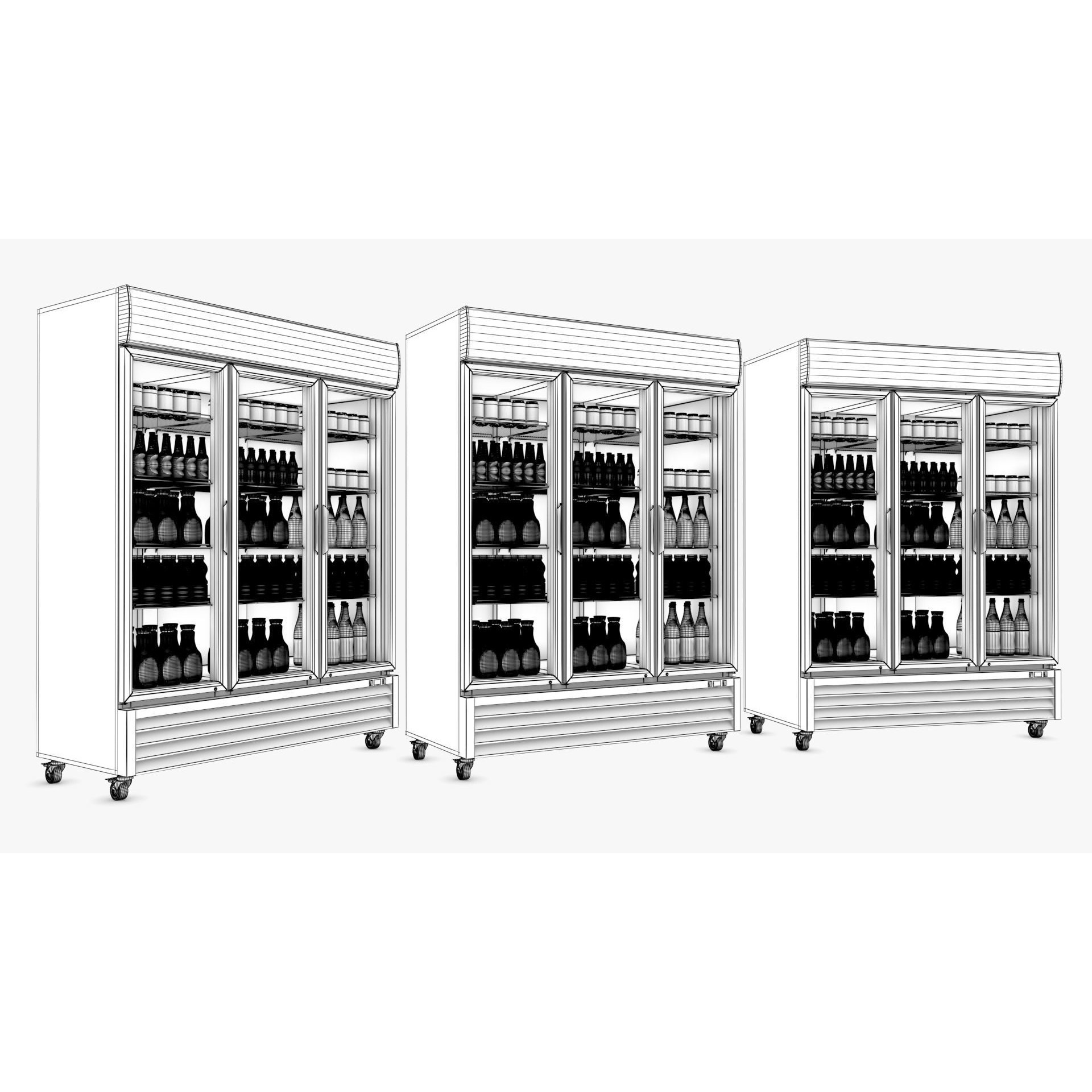 Display Fridge - Low-Poly Game-Ready 3D Model