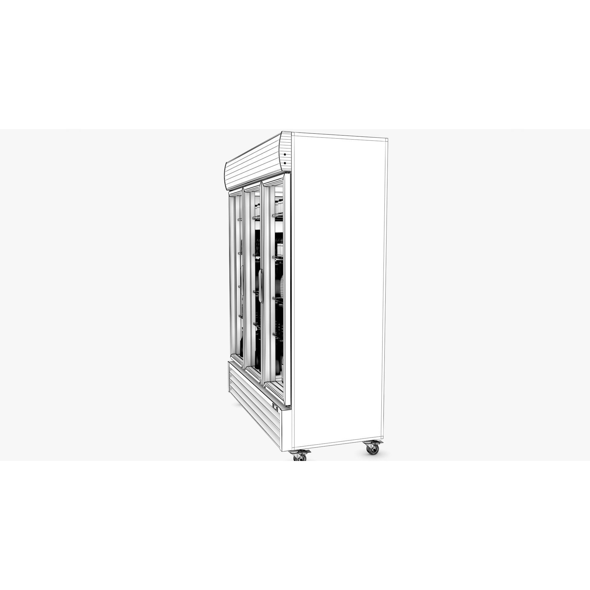 Display Fridge - Low-Poly Game-Ready 3D Model - View 12