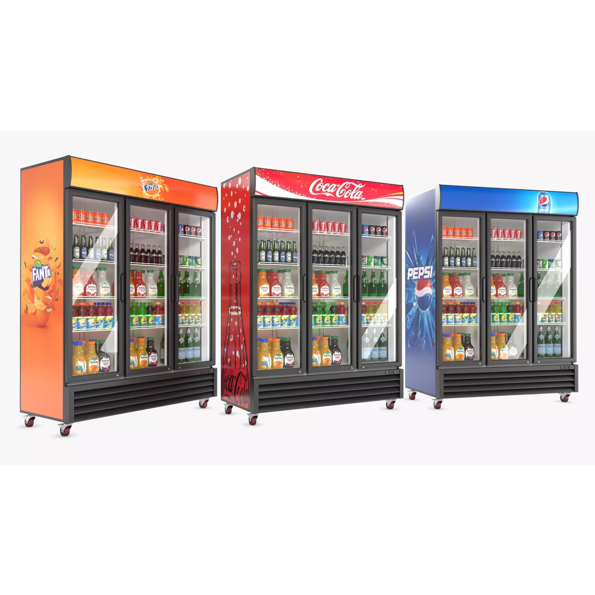 Display Fridge - Low-Poly Game-Ready 3D Model - View 2