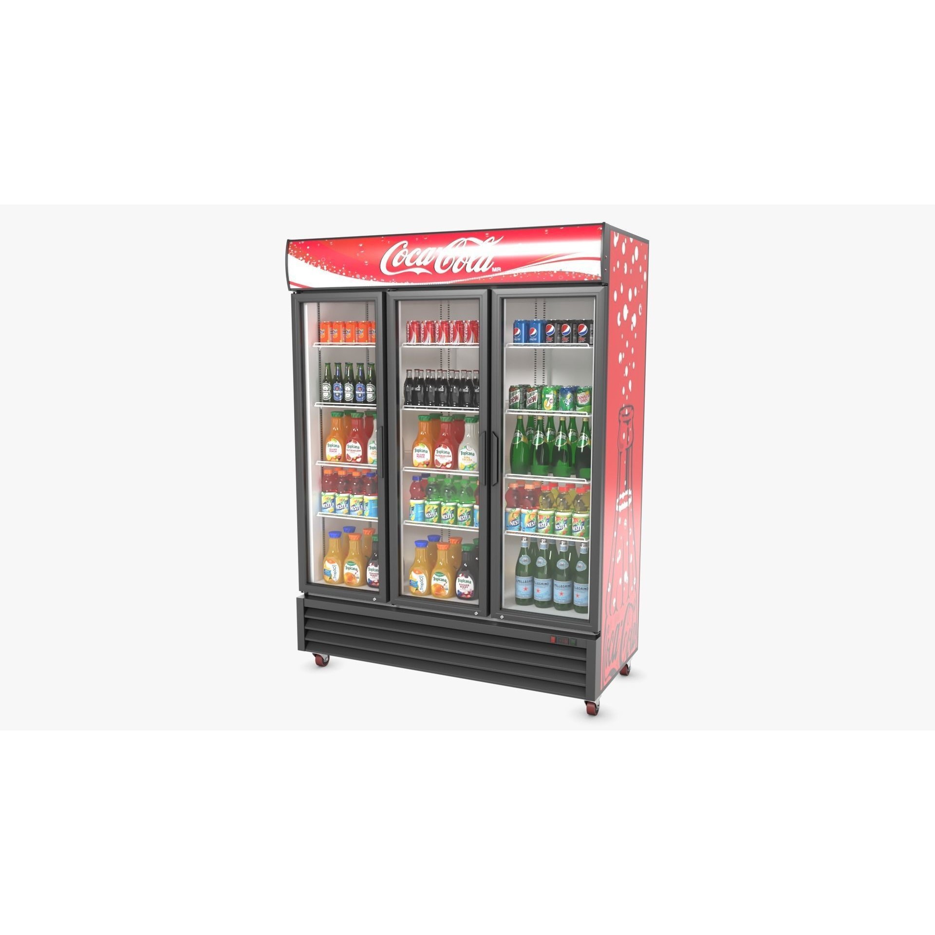 Display Fridge - Low-Poly Game-Ready 3D Model - View 3