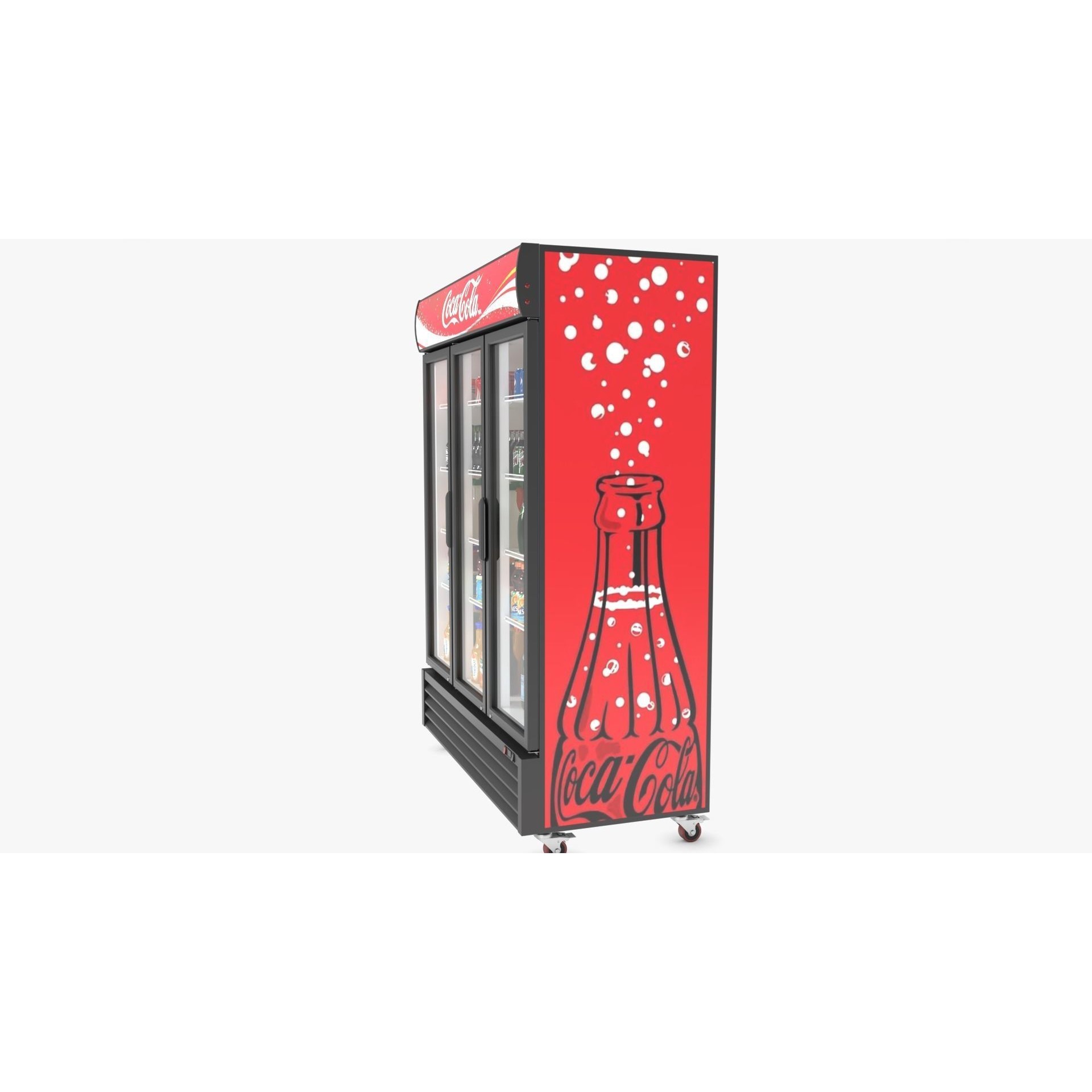 Display Fridge - Low-Poly Game-Ready 3D Model - View 4