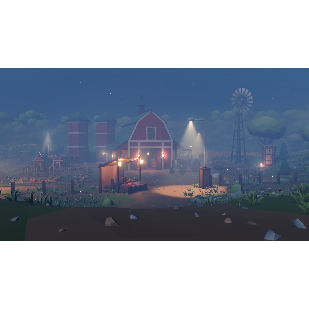 Farm Asset 3D Model – Low Poly Stylized Pack for Games, FBX