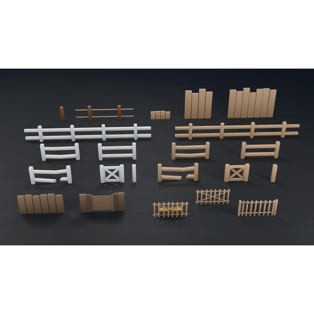 Farm Asset 3D Model – Low Poly Stylized Pack for Games, FBX - View 16