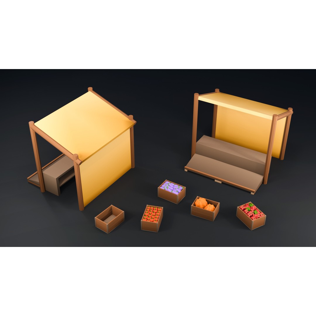 Farm Asset 3D Model – Low Poly Stylized Pack for Games, FBX - View 21