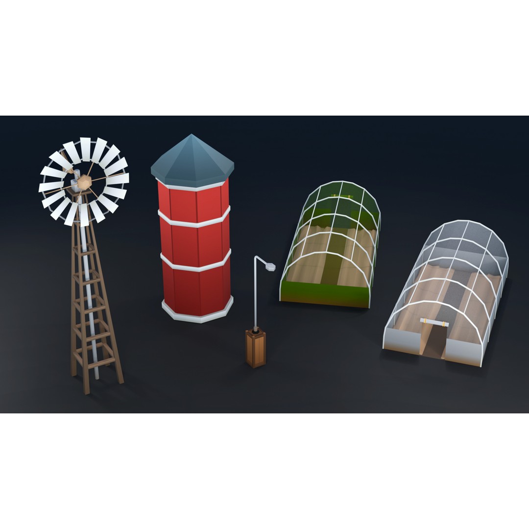 Farm Asset 3D Model – Low Poly Stylized Pack for Games, FBX - View 22