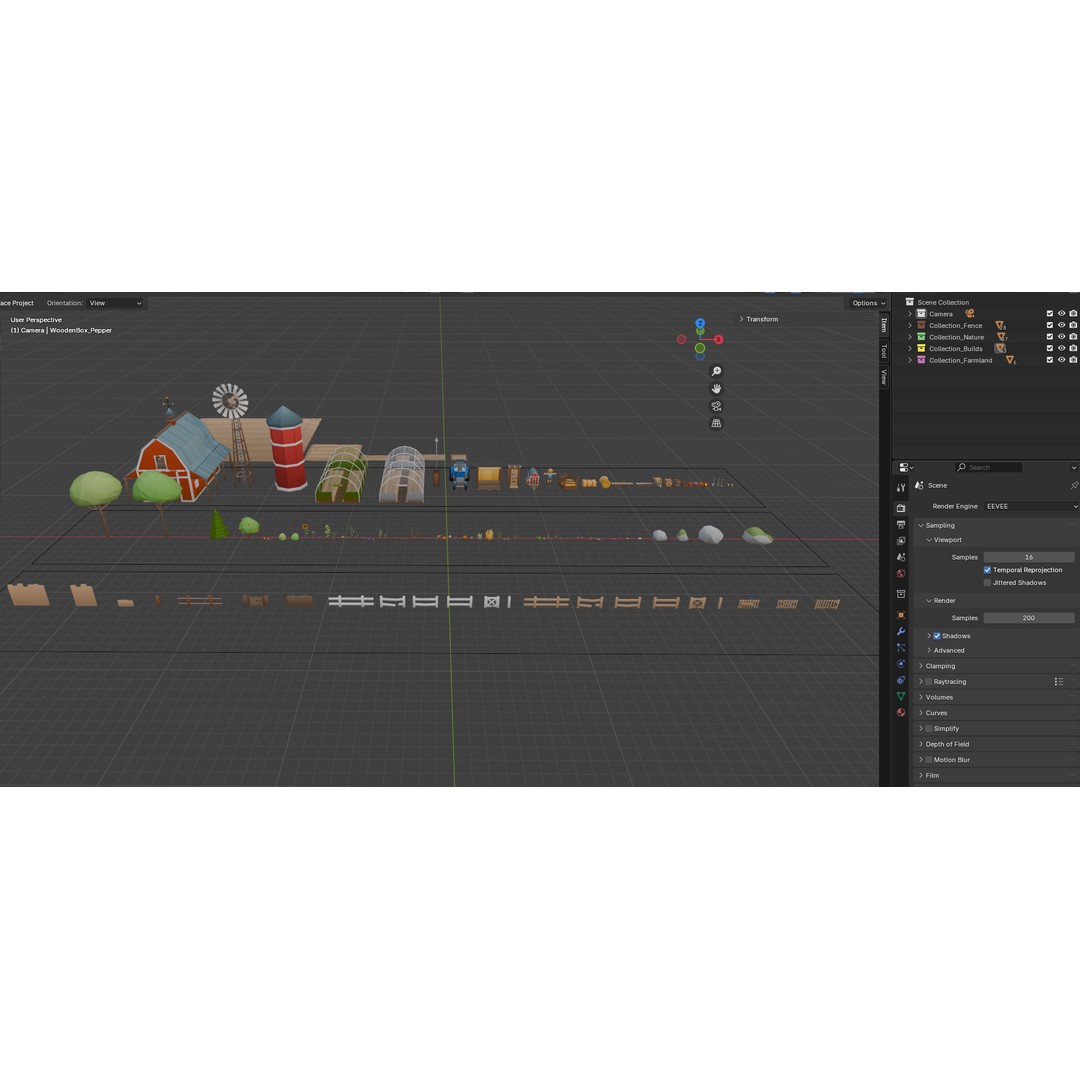 Farm Asset 3D Model – Low Poly Stylized Pack for Games, FBX - View 28