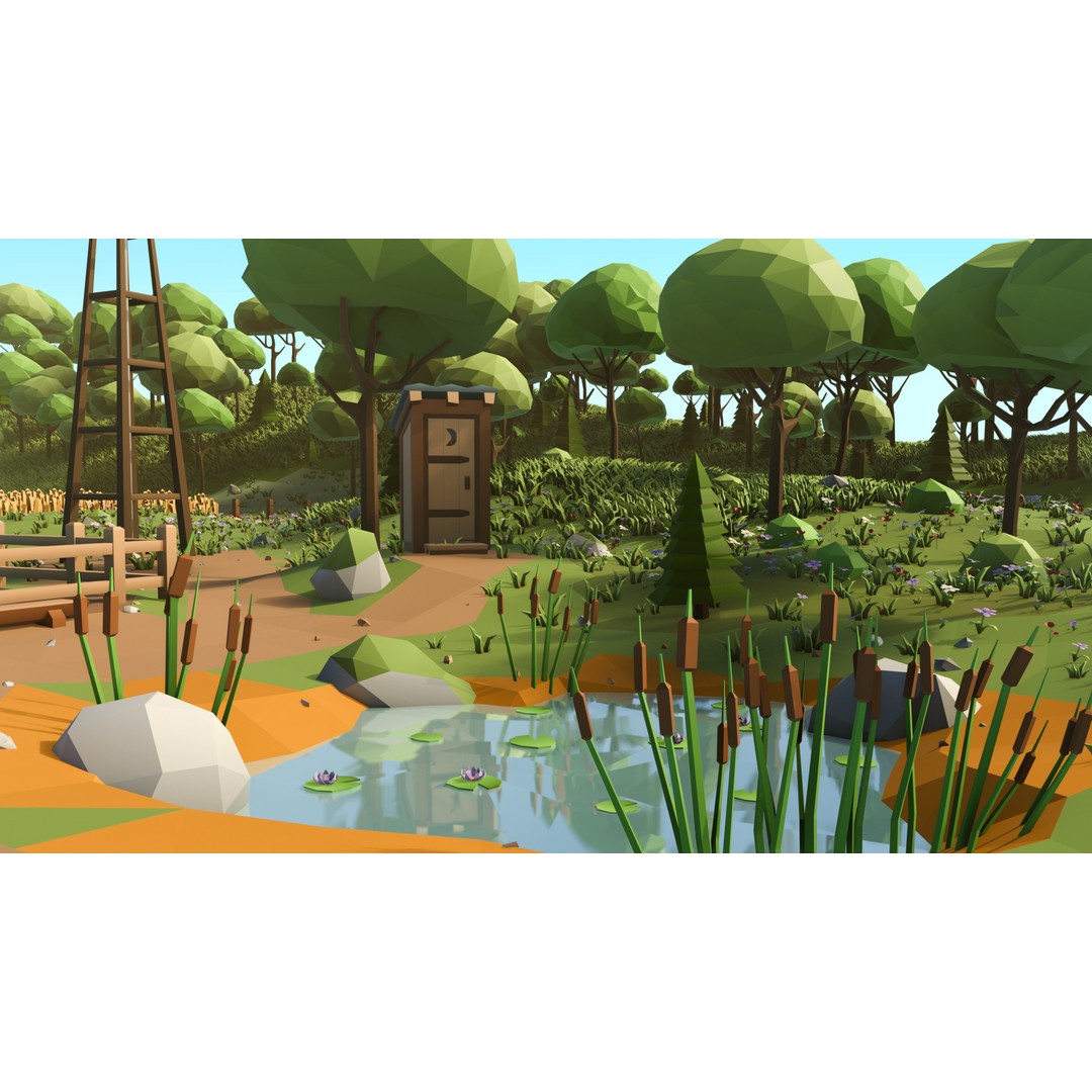 Farm Asset 3D Model – Low Poly Stylized Pack for Games, FBX - View 6