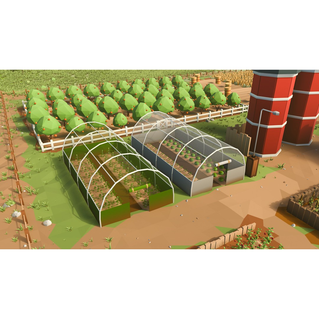 Farm Asset 3D Model – Low Poly Stylized Pack for Games, FBX - View 9