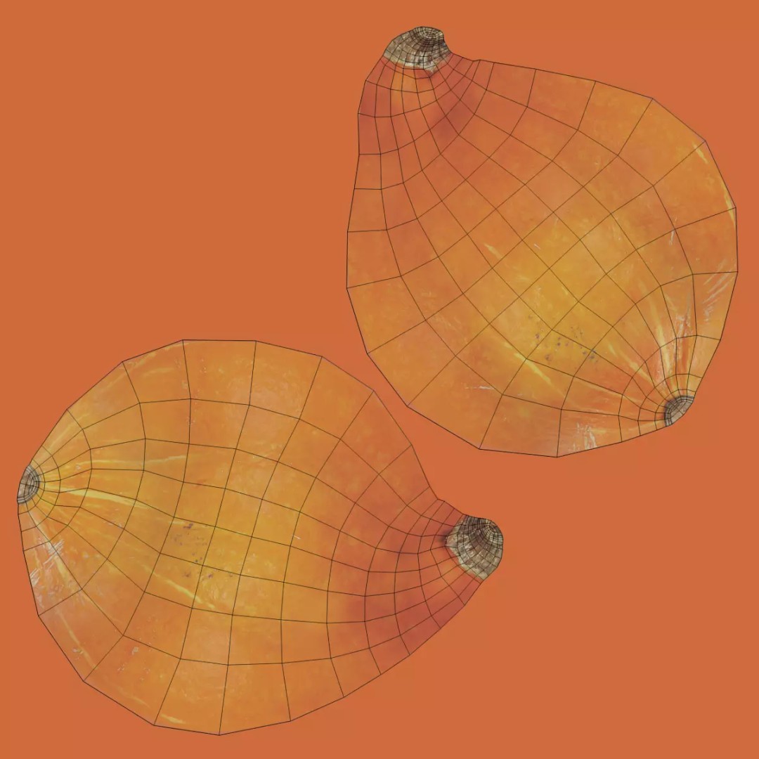 Realistic Pumpkin 3D Model – Classic Orange Squash, PBR Textures - View 9
