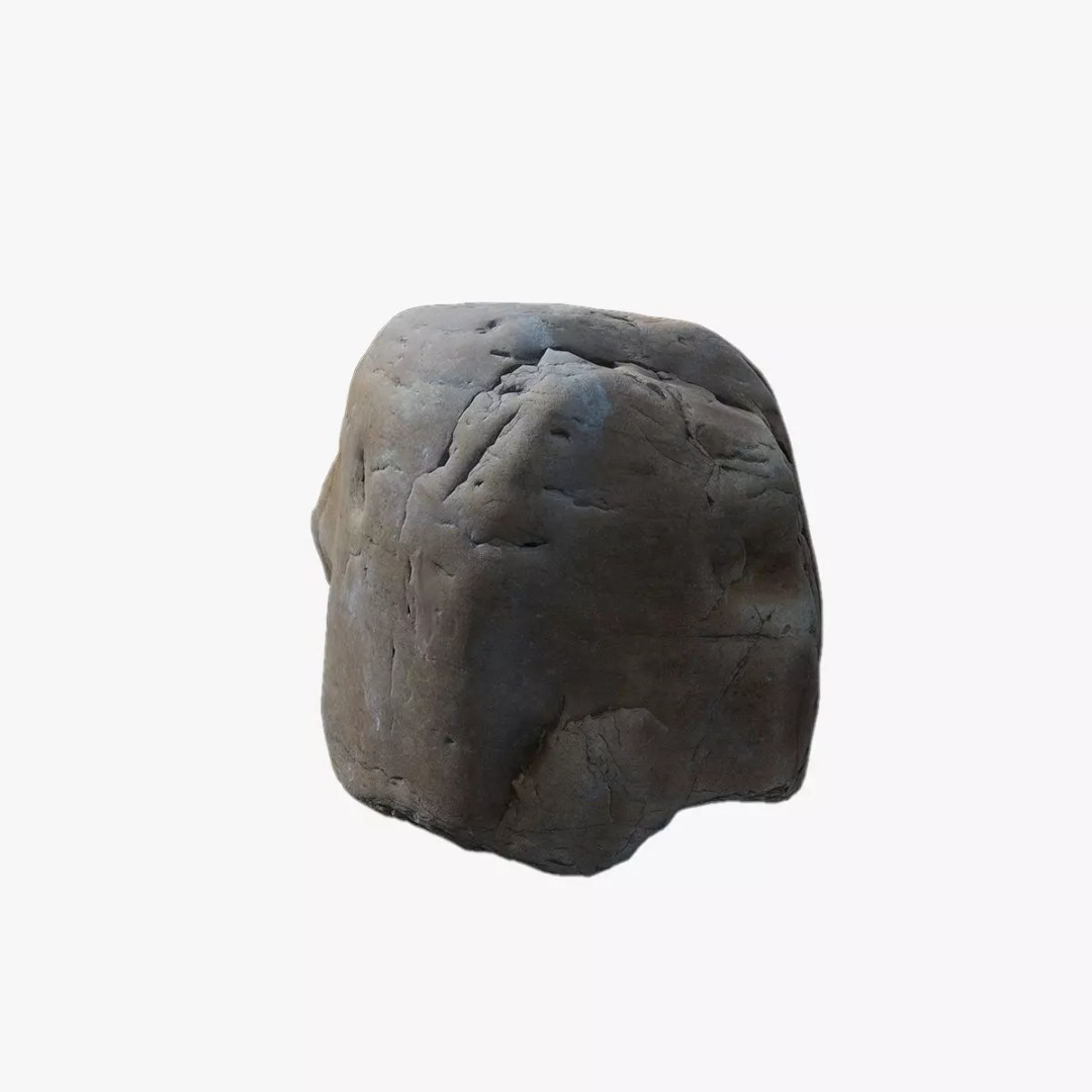 Riverway Rock 3D Model – Low Poly Nature Asset, PBR Textures, FBX - View 2