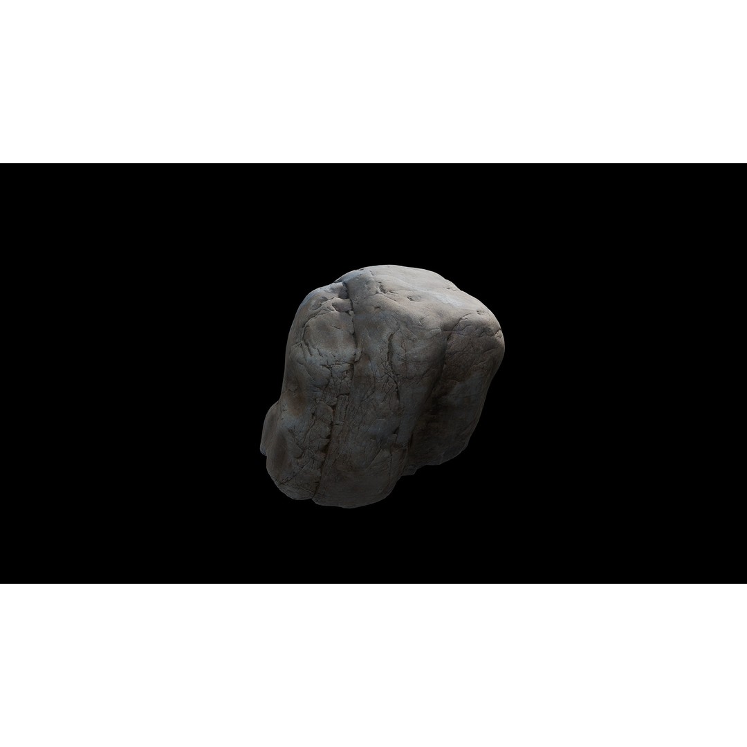 Riverway Rock 3D Model – Low Poly Nature Asset, PBR Textures, FBX - View 6