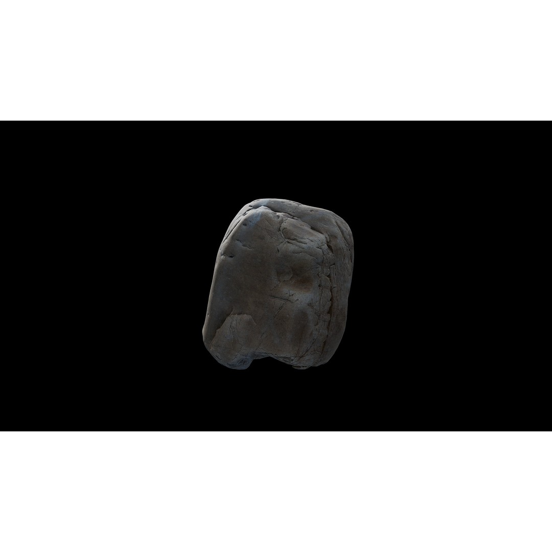 Riverway Rock 3D Model – Low Poly Nature Asset, PBR Textures, FBX - View 7