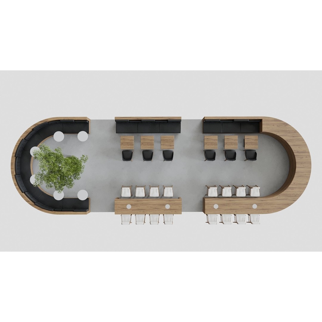 Food Court 3D Model – Detailed Outdoor Restaurant Setup, FBX - View 10