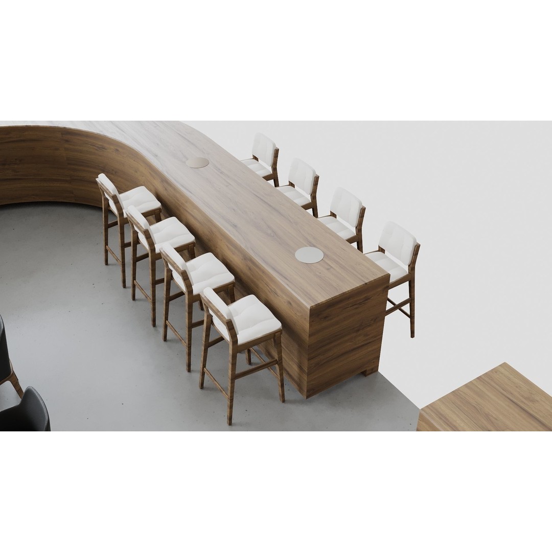 Food Court 3D Model – Detailed Outdoor Restaurant Setup, FBX - View 16