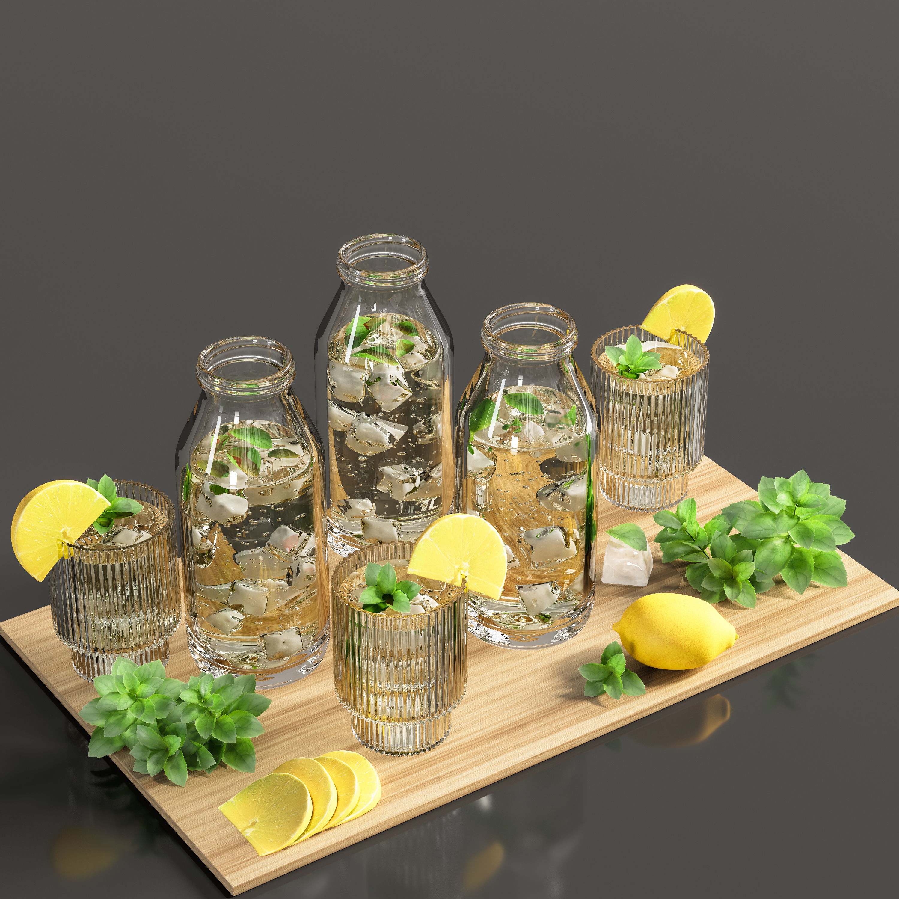 Lemonade Set - Game-Ready 3D Model