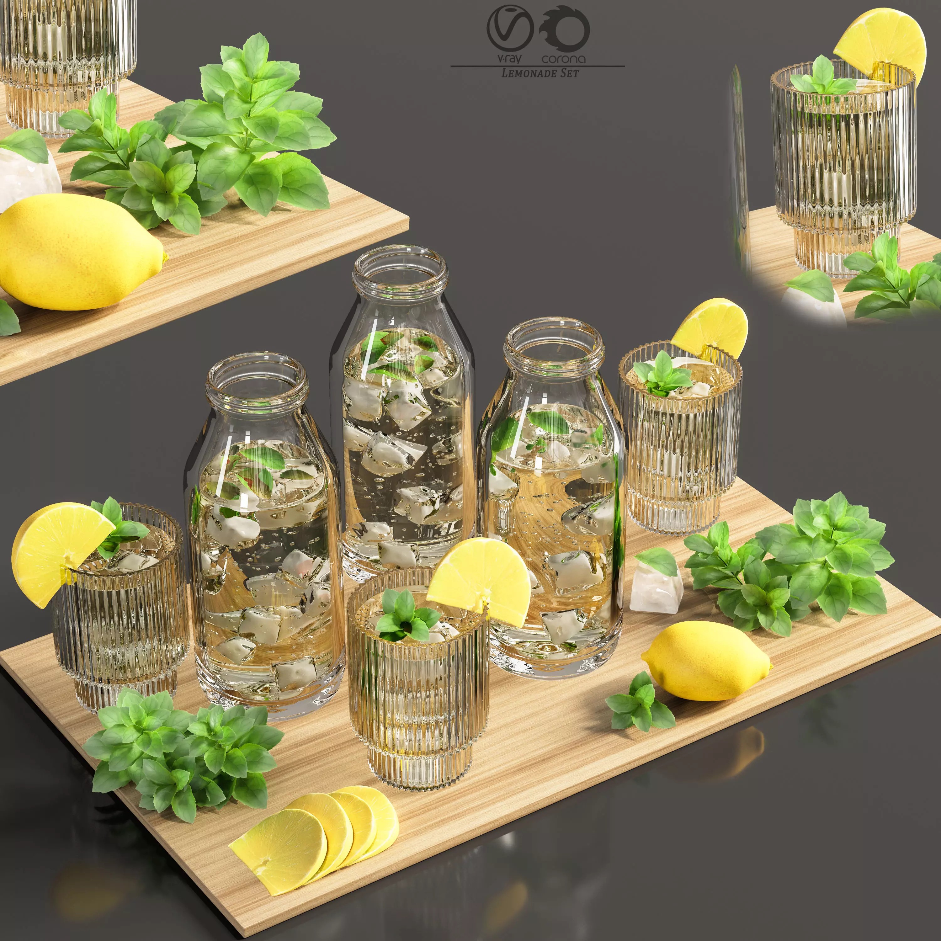 Lemonade Set - Game-Ready 3D Model - View 2