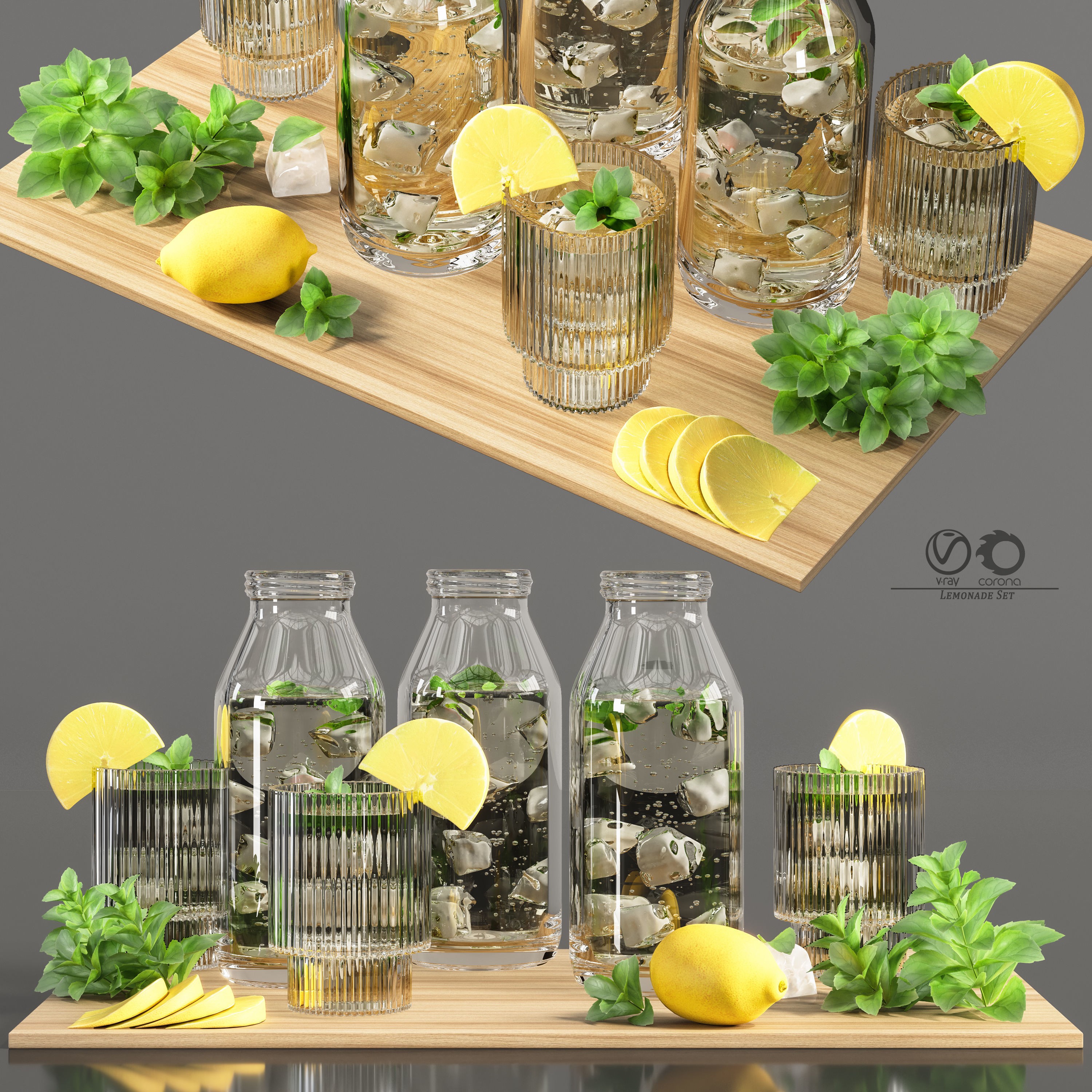 Lemonade Set - Game-Ready 3D Model - View 4