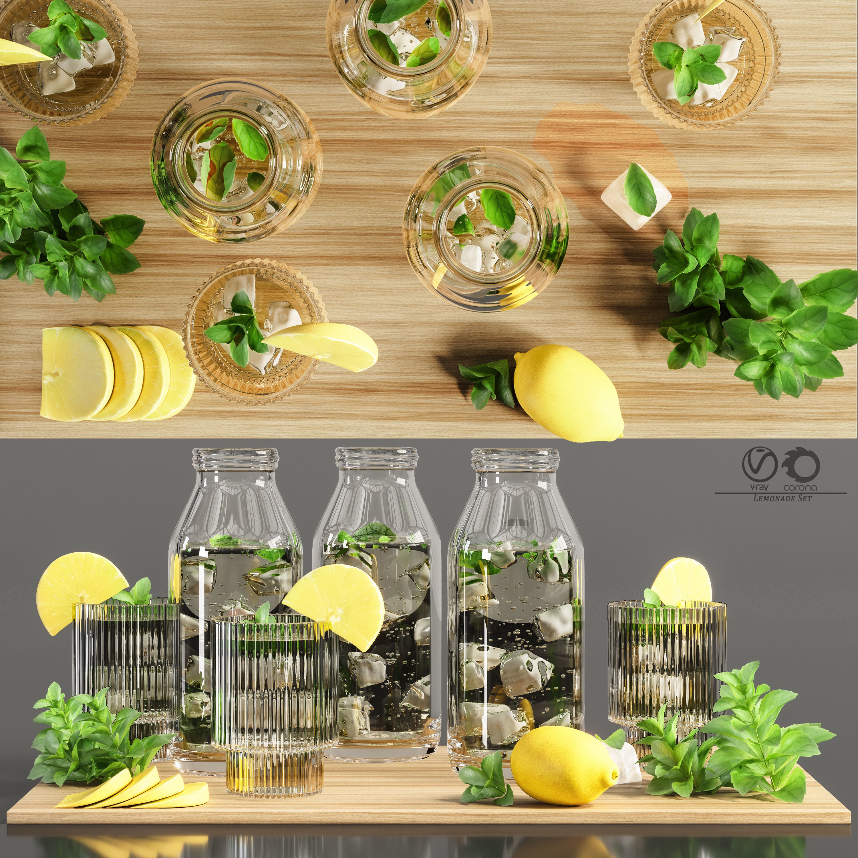 Lemonade Set - Game-Ready 3D Model - View 5