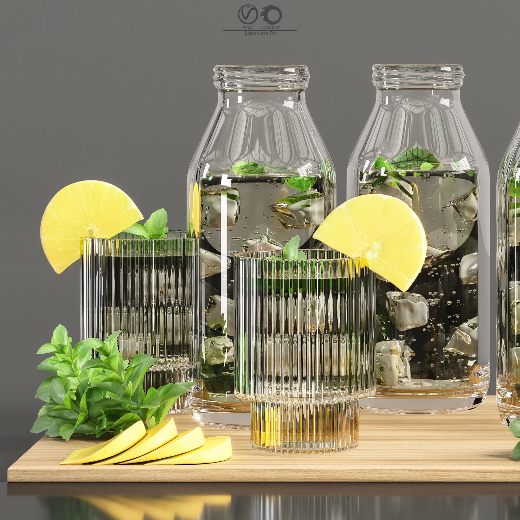 Lemonade Set - Game-Ready 3D Model - View 6