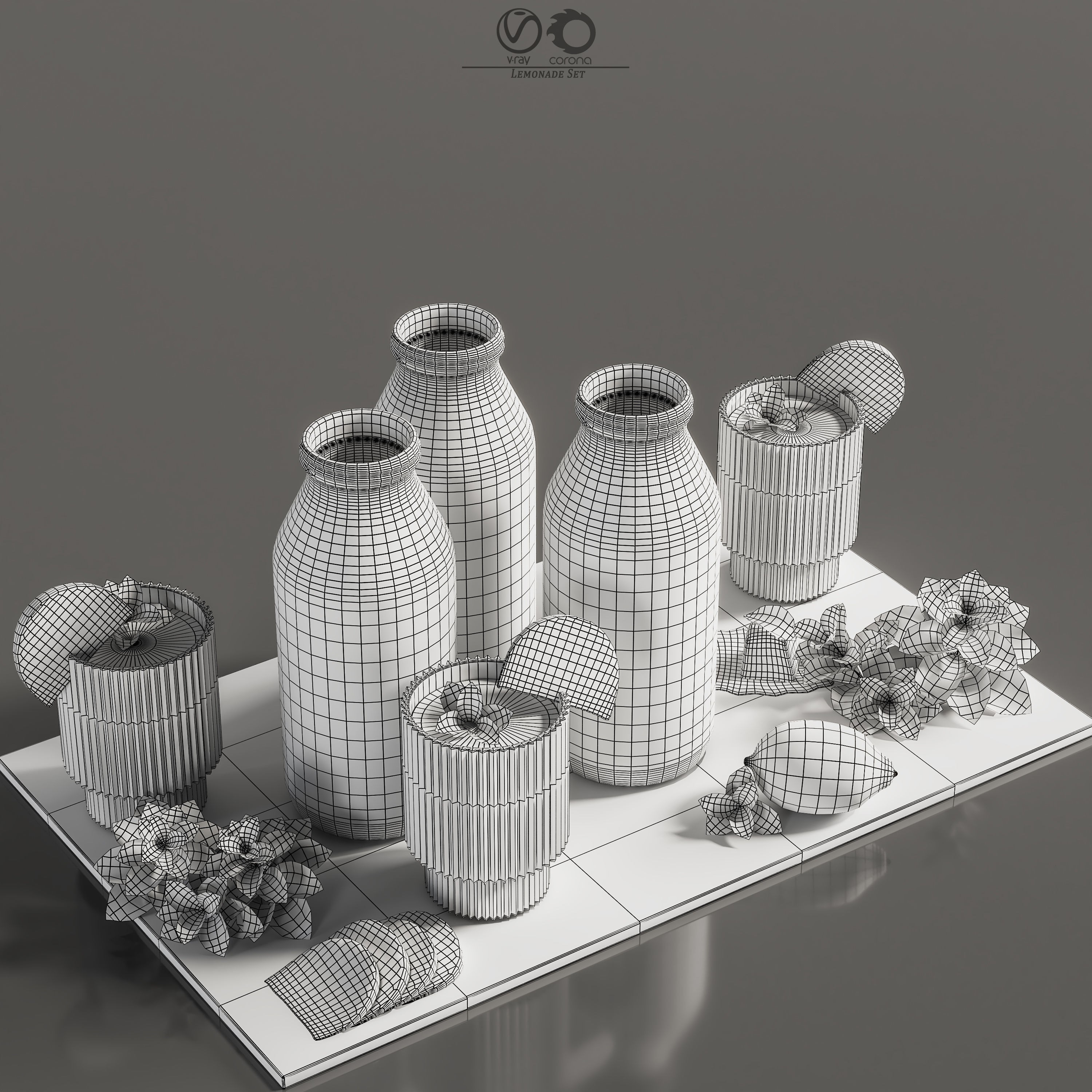 Lemonade Set - Game-Ready 3D Model - View 8