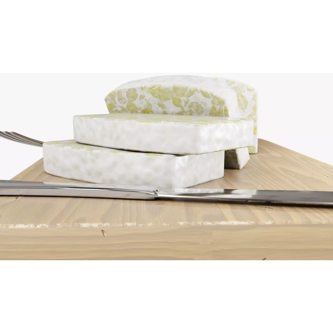 Tempeh 3D Model – Realistic PBR Food Asset, FBX, OBJ, Blender - View 13