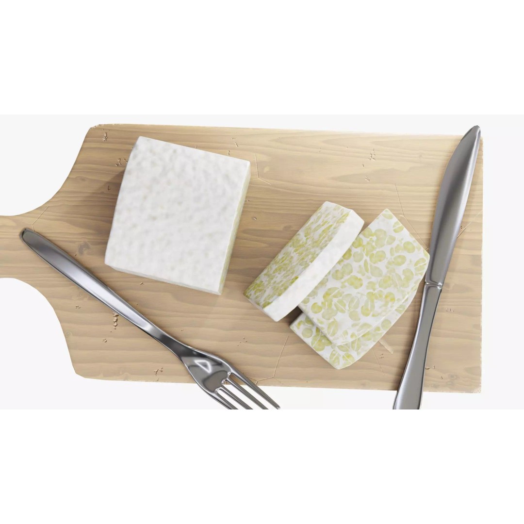 Tempeh 3D Model – Realistic PBR Food Asset, FBX, OBJ, Blender - View 15
